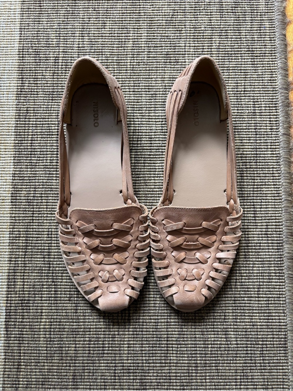 Nisolo Huaraches Woven Leather Flats - size 11
